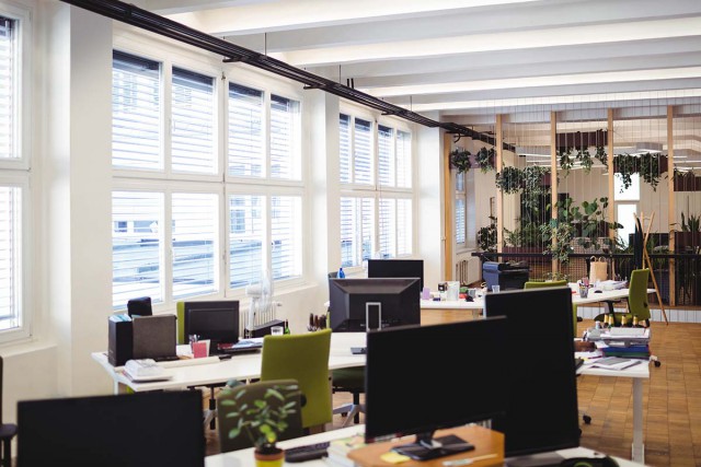 Modern office workspace, ideal for Office Mounting Solutions