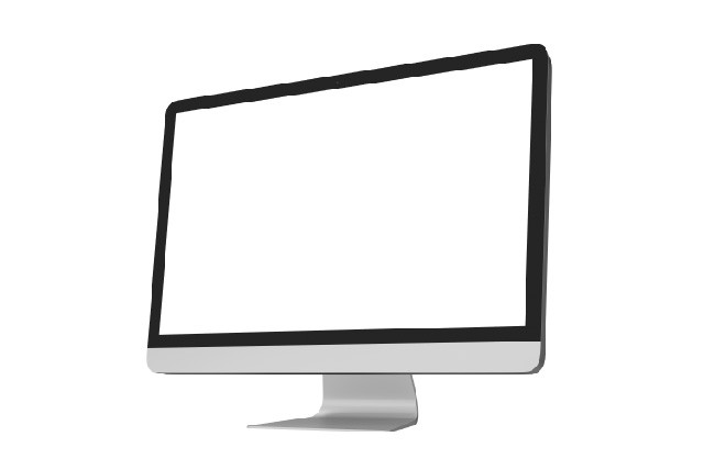 Computer monitor on a white background, perfect for Monitor Mount setup