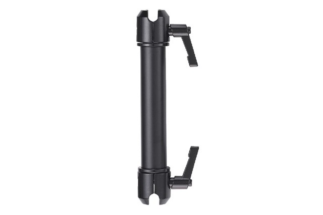 Black cylindrical extension arm with adjustable levers