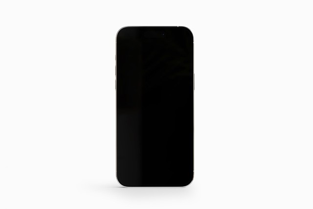 Smartphone on a white background, perfect for Phone Mount applications