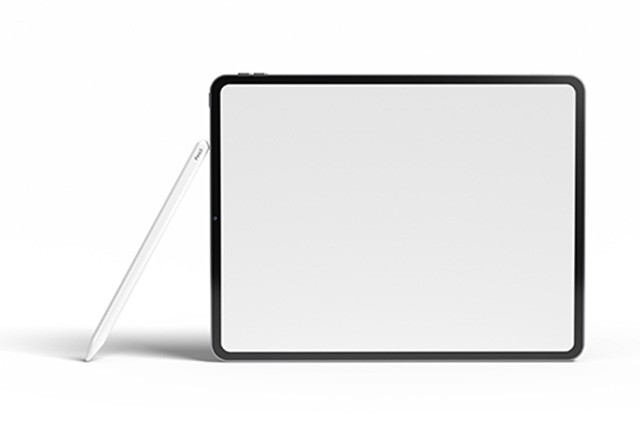 Tablet with stylus on a white background, ideal for Tablet Mount setup