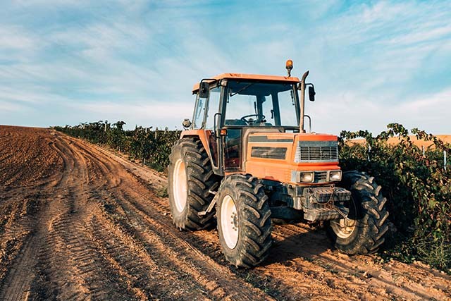 Tractor in field, perfect for Drill Mount and Heavy Duty Mount use